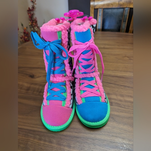 NWT Girls Little Miss Matched Sweater Boot Size 2 - Picture 2 of 7